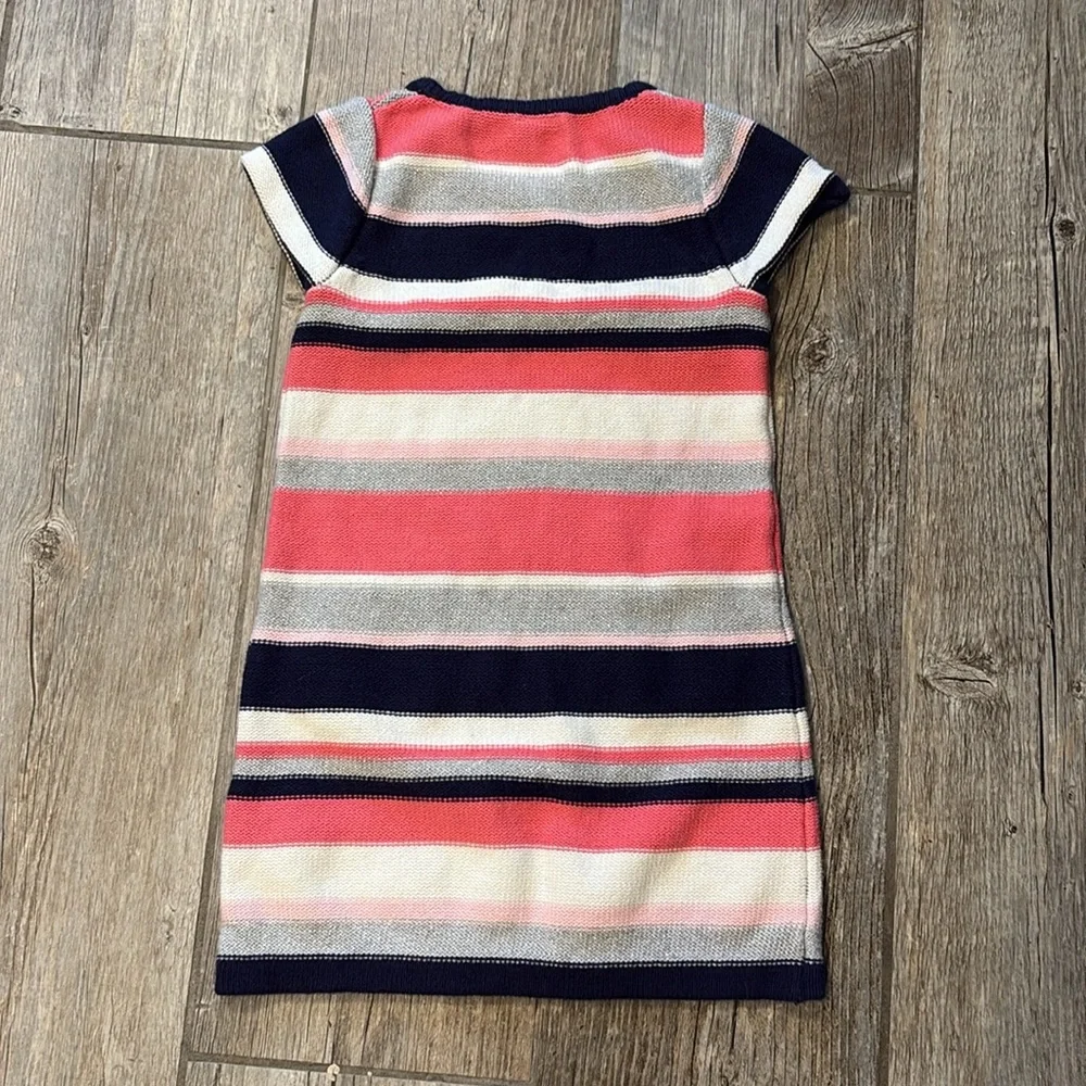 Gymboree Pink and Navy Striped sweater Dress size 6
